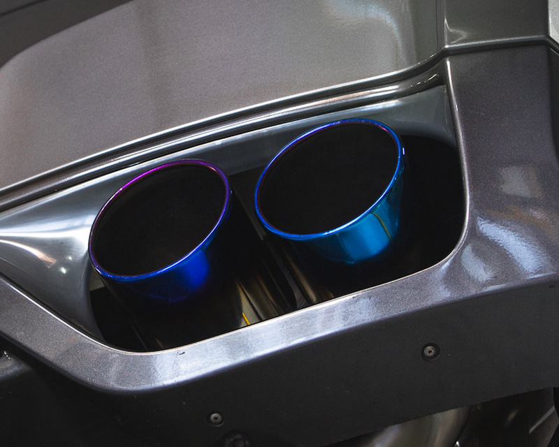 AGENCY POWER TITANIUM EXHAUST SYSTEM 90MM PIPING WITH BLUED 120MM TIPS NISSAN R35 GT-R 09-16 - 3