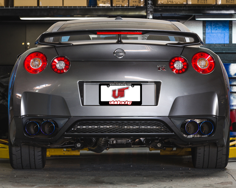 AGENCY POWER TITANIUM EXHAUST SYSTEM 90MM PIPING WITH BLUED 120MM TIPS NISSAN R35 GT-R 09-16 - 4