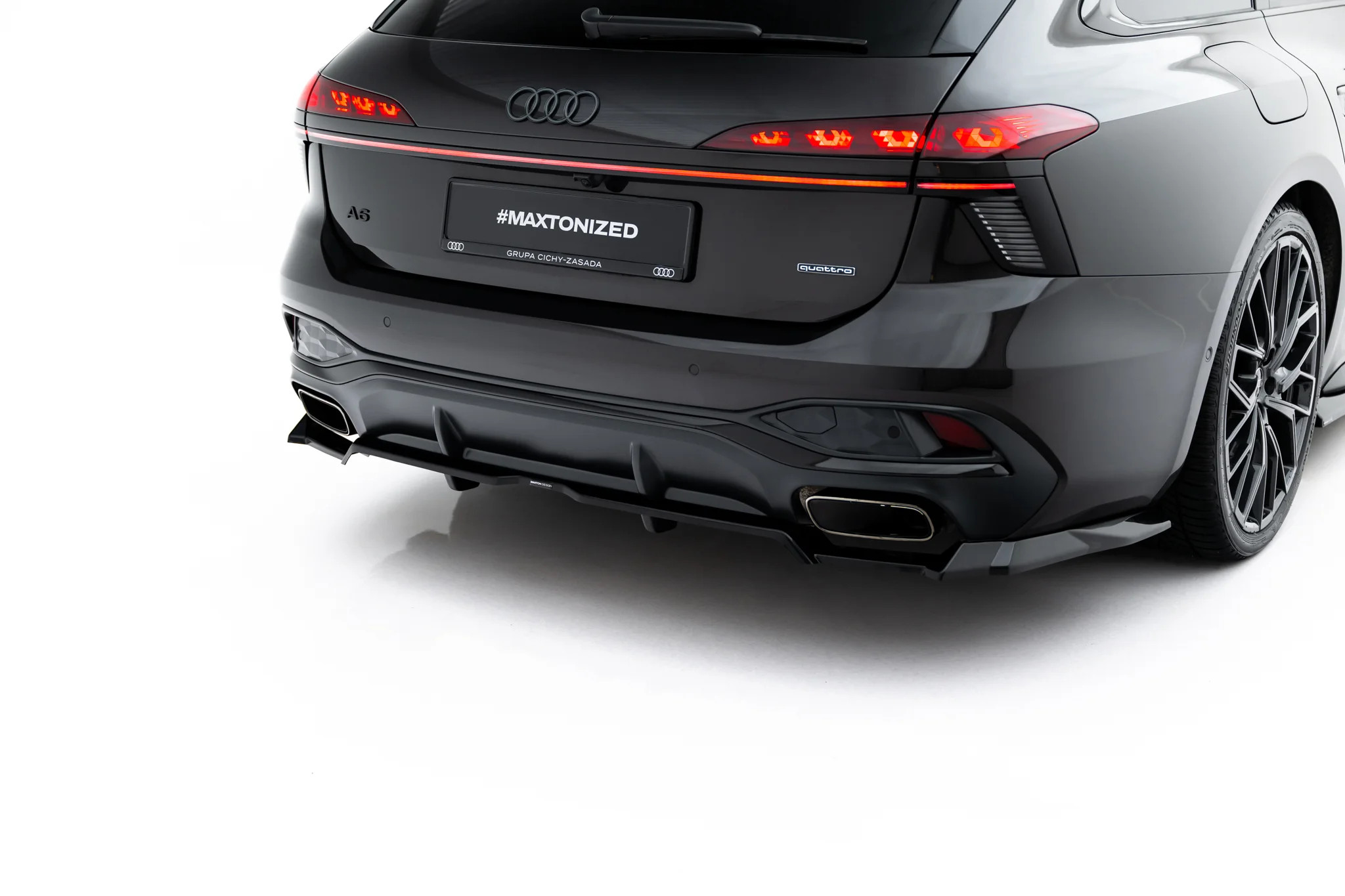REAR SPLITTER (WITH VERTICAL BARS) V.3 SUITABLE FOR AUDI A6 S-LINE C9 – MAXTON DESIGN - 6
