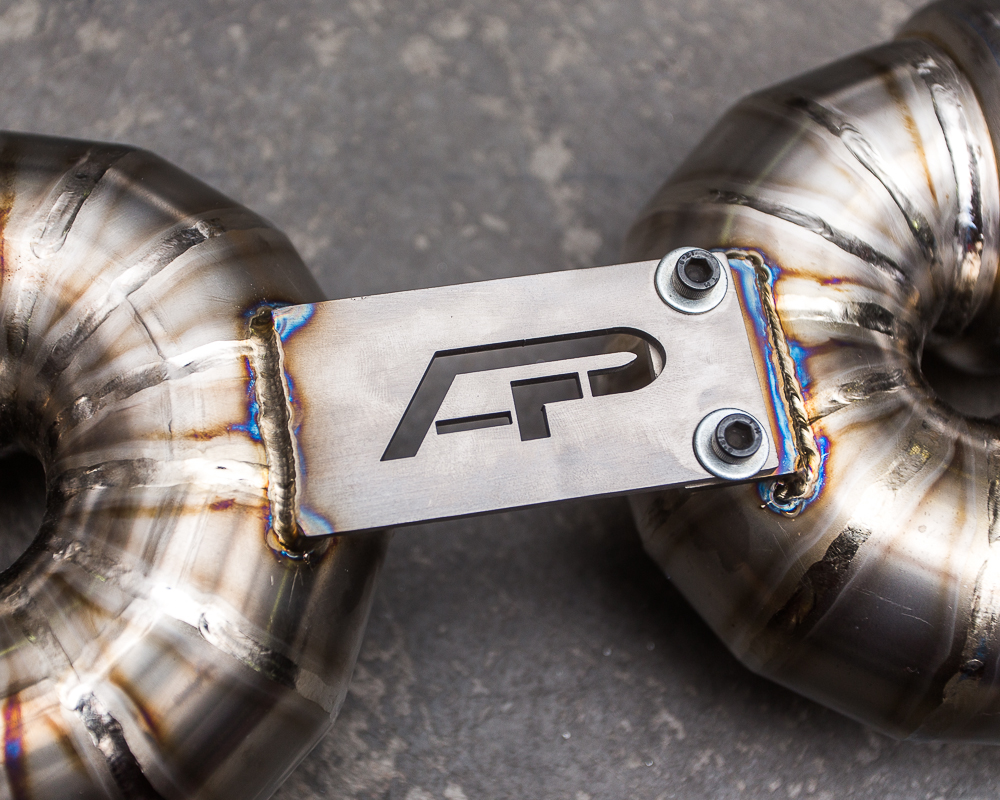 AGENCY POWER SATIN TITANIUM PERFORMANCE RACING MUFFLER PORSCHE 991 TURBO 2014+ - 3