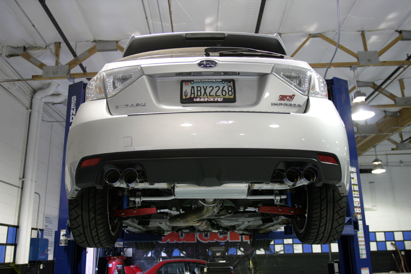 AGENCY POWER TITANIUM TIP TURBOBACK EXHAUST SUBARU STI WAGON 08-12
