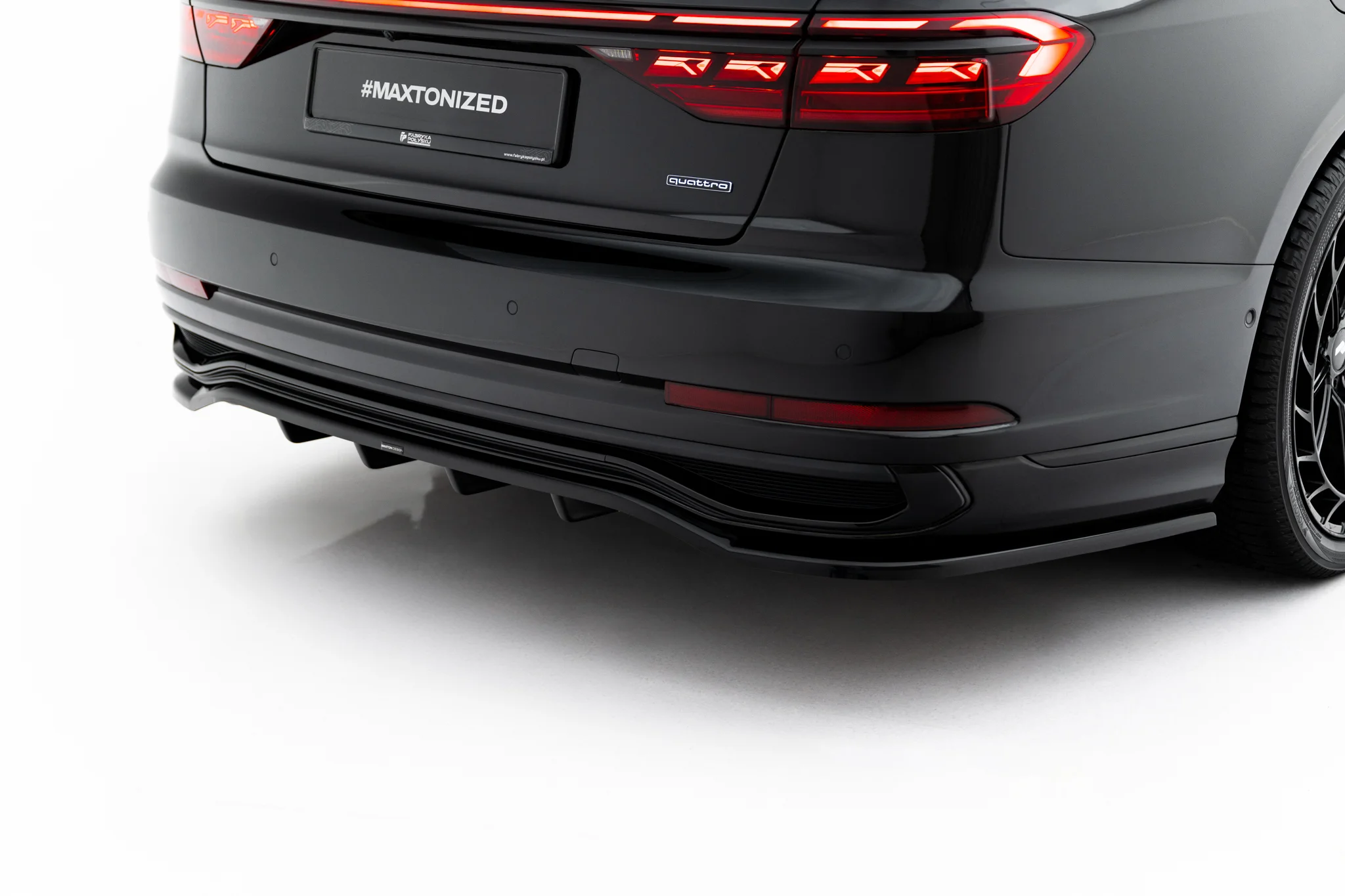 REAR SPLITTER (WITH VERTICAL BARS) SUITABLE FOR AUDI A8 S-LINE LONG D5 FACELIFT – MAXTON DESIGN - 4