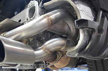 AGENCY POWER SECONDARY MUFFLER BYPASS PIPES PORSCHE 991 CARRERA S 12-15