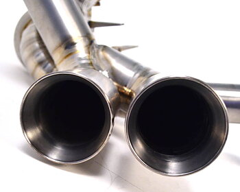 AGENCY POWER TITANIUM EXHAUST SYSTEM WITH QUAD TIPS PORSCHE 997 CARRERA 05-08