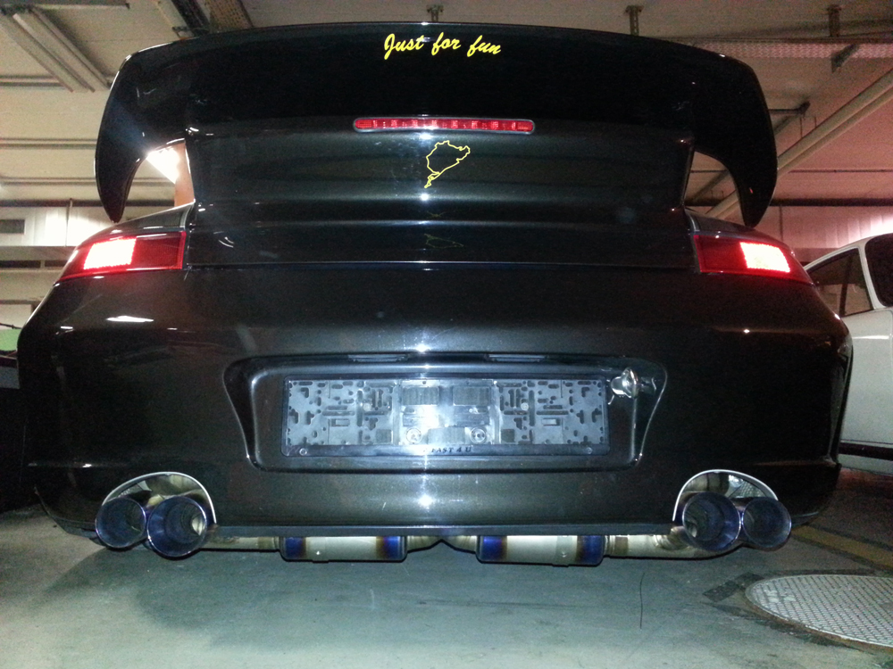 AGENCY POWER COLORED TITANIUM X-PIPE EXHAUST MUFFLER SYSTEM PORSCHE 996 TURBO 01-05