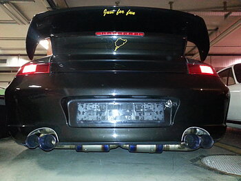 AGENCY POWER COLORED TITANIUM X-PIPE EXHAUST MUFFLER SYSTEM PORSCHE 996 TURBO 01-05