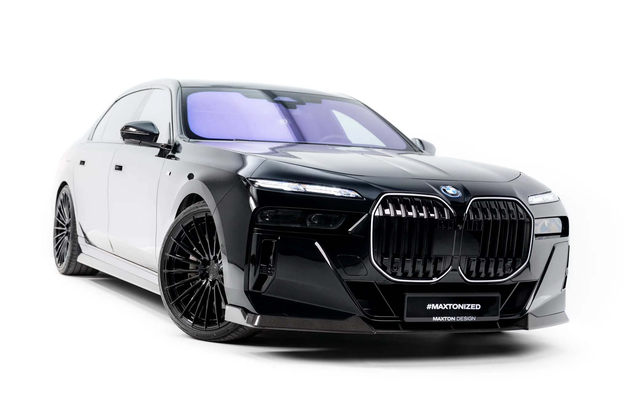 PREPREG CARBON FIBER FRONT SPLITTER SUITABLE FOR BMW 7 M-PACK / M760E / I7 M-PACK G70 – MAXTON DESIGN - 9