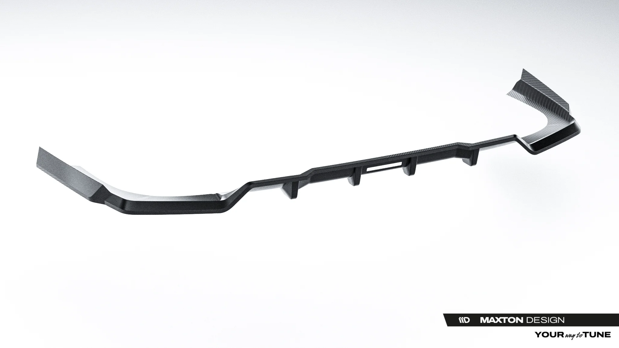 PREPREG CARBON FIBER REAR SPLITTER (WITH VERTICAL BARS) SUITABLE FOR BMW 7 M-PACK / I7 M-PACK G70 – MAXTON DESIGN - 2