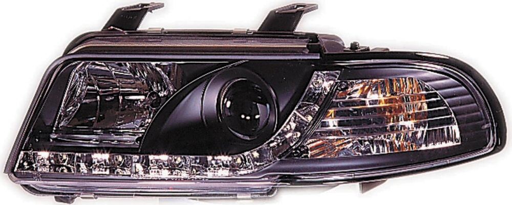 AUDI A4 95-98 R8 STIL LED STRÅLKASTARE SVARTA V1