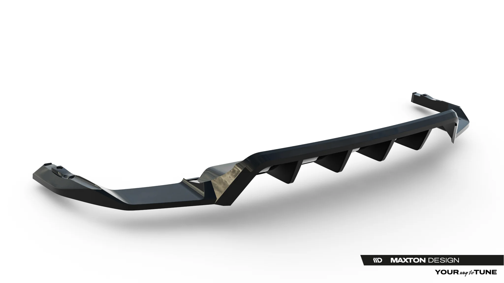 REAR SPLITTER (WITH VERTICAL BARS) SUITABLE FOR VOLKSWAGEN TOUAREG ELEGANCE MK3 FACELIFT – MAXTON DESIGN - 8