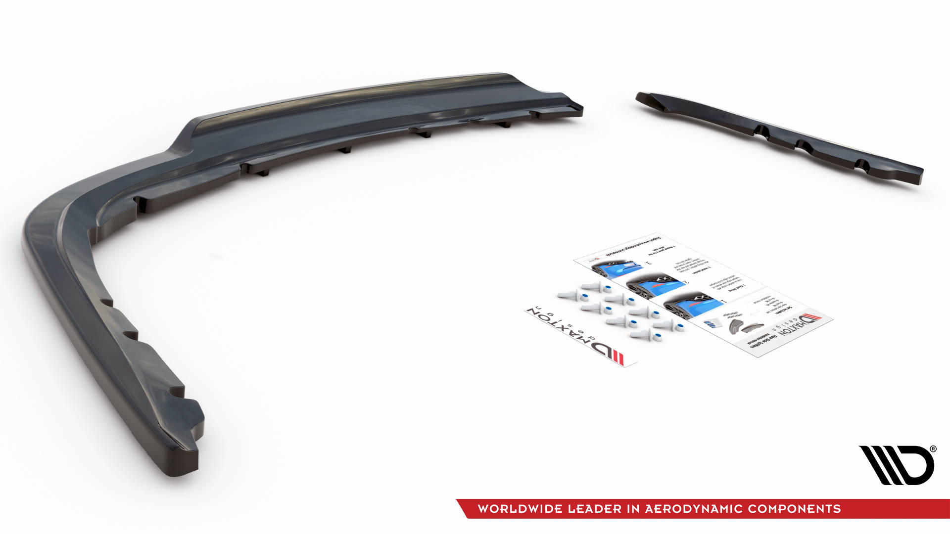 Central Rear Splitter (Vertical Bars) BMW 3 Sedan E90 (2004-2008) - 6