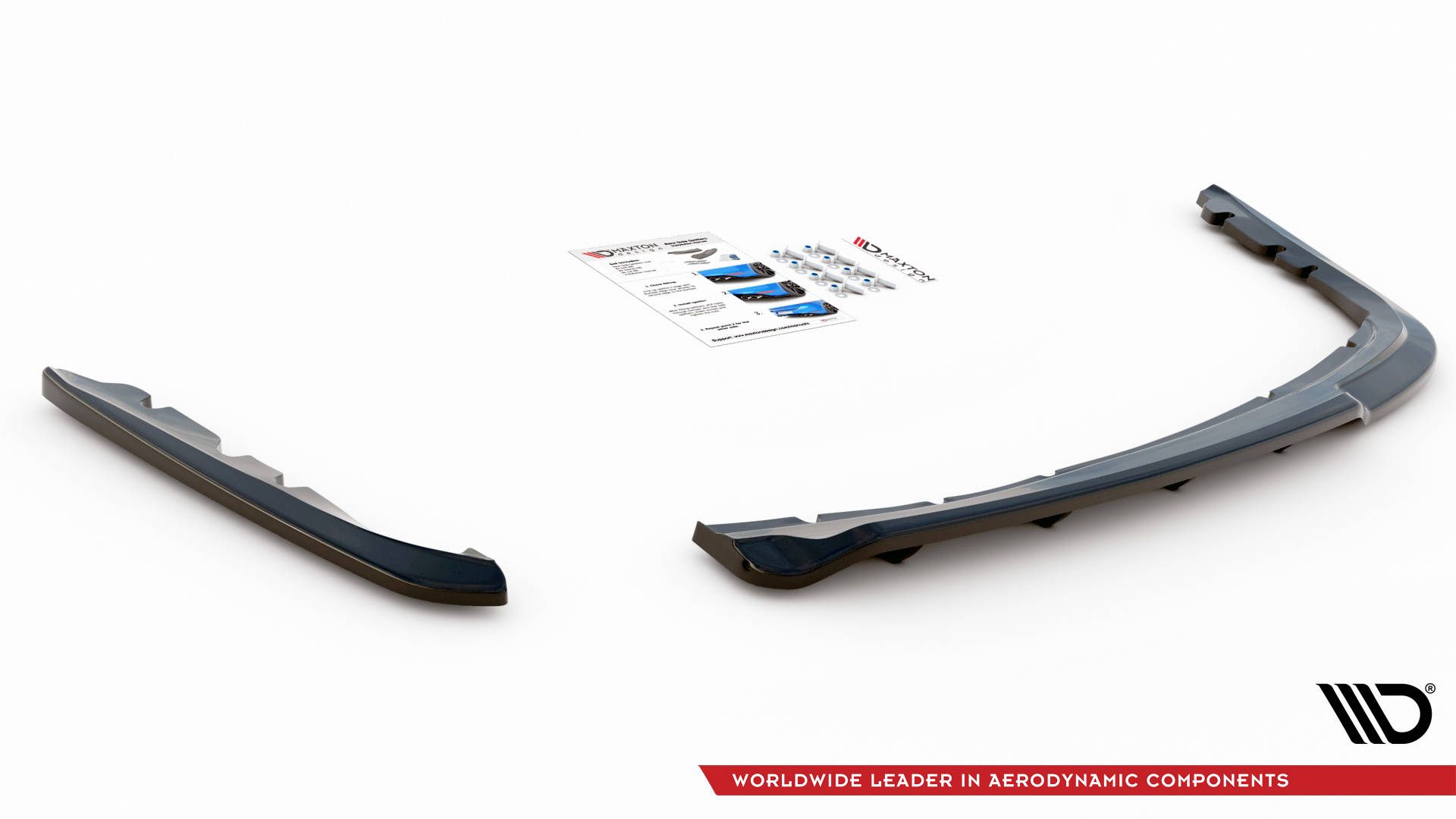 Central Rear Splitter (Vertical Bars) BMW 3 Sedan E90 (2004-2008) - 5