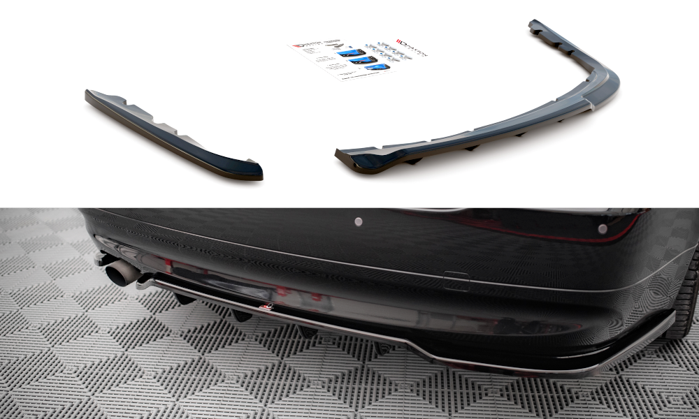 Central Rear Splitter (Vertical Bars) BMW 3 Sedan E90 (2004-2008)