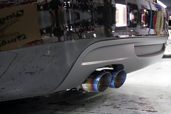 AGENCY POWER REAR AXLE BACK EXHAUST WITH TITANIUM TIPS BMW 135I 07-13