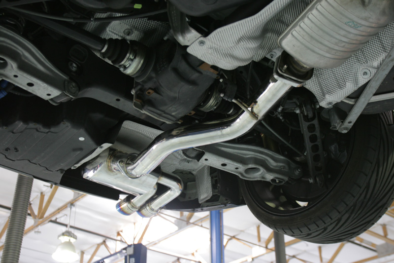 AGENCY POWER REAR AXLE BACK EXHAUST WITH TITANIUM TIPS BMW 135I 07-13 - 3