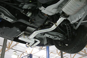 AGENCY POWER REAR AXLE BACK EXHAUST WITH TITANIUM TIPS BMW 135I 07-13