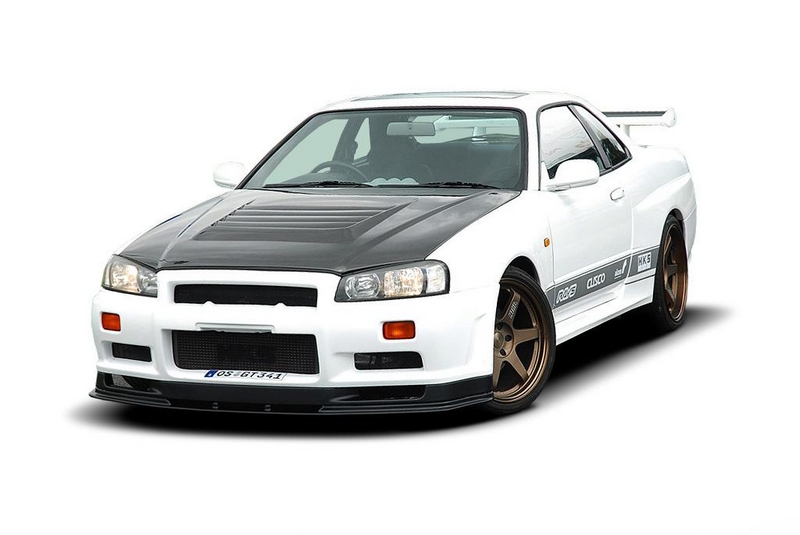 FRONT SPLITTER  NISSAN SKYLINE R34 GTR (FOR 2299 BUMPER) GTR LOOK