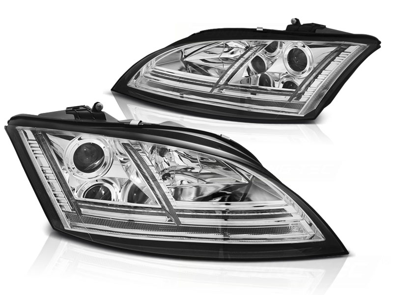XENONSTRÅLKASTARE LED DRL KROM SEQ TILL AUDI TT 2006-2010 8J WITH AFS