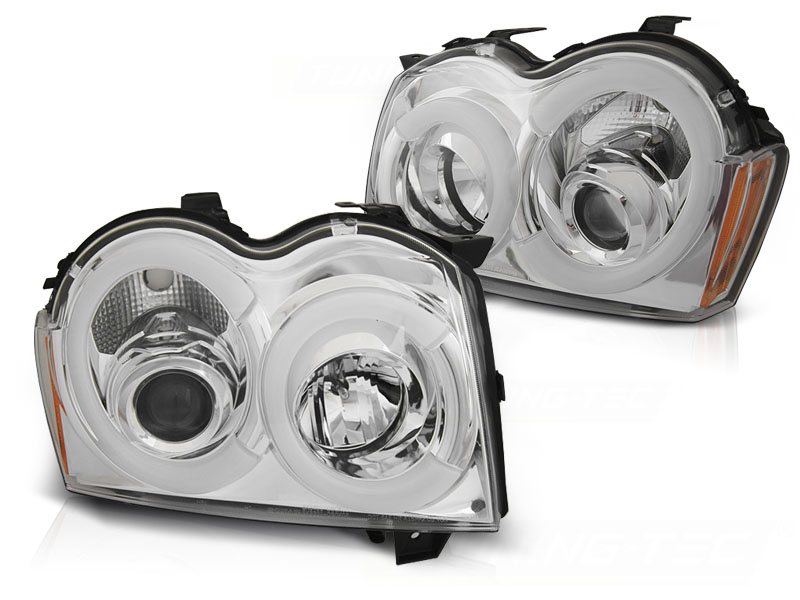 STRÅLKASTARE JEEP GRAND CHEROKEE 2005-2008 KROM TUBE LIGHT