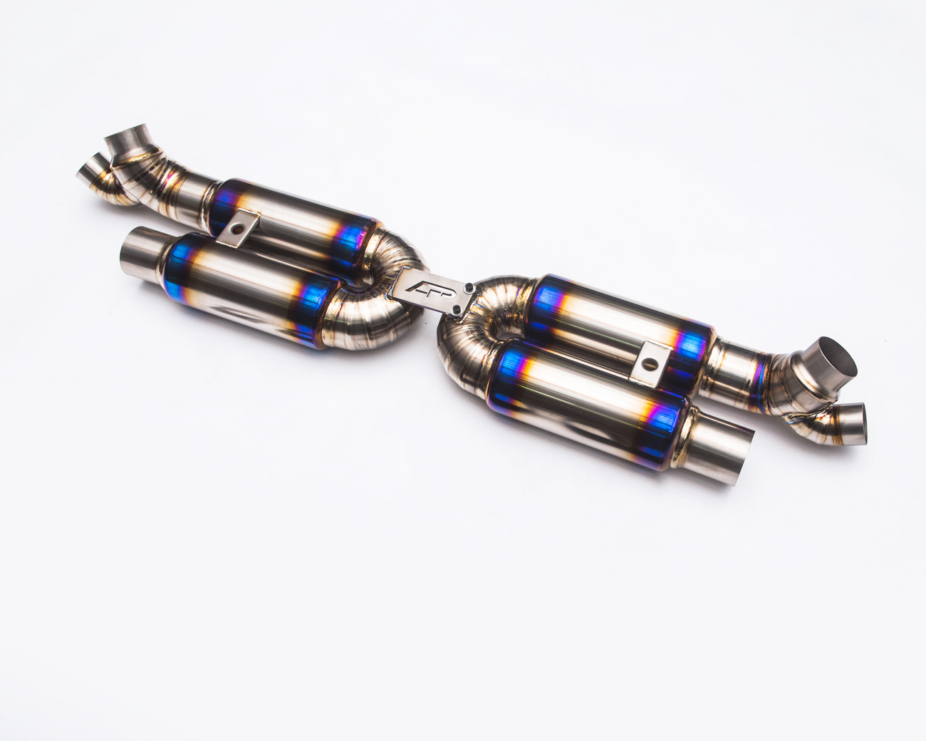 AGENCY POWER COLORED TITANIUM RACING EXHAUST MUFFLER PORSCHE 991 TURBO 2014+ - 2
