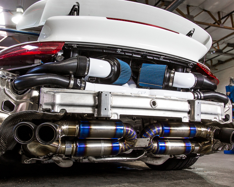 AGENCY POWER COLORED TITANIUM RACING EXHAUST MUFFLER PORSCHE 991 TURBO 2014+