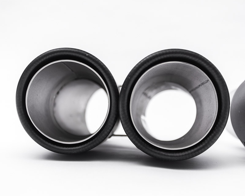 AGENCY POWER CARBON FIBER QUAD GT2 ANGLE STYLE EXHAUST TIPS PORSCHE 991 TURBO 14-15 - 2