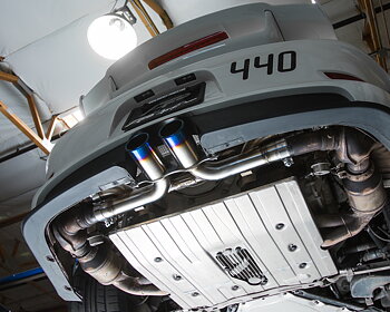AGENCY POWER TITANIUM EXHAUST BURNT TIPS PORSCHE 991 GT3 GT3RS 14-16