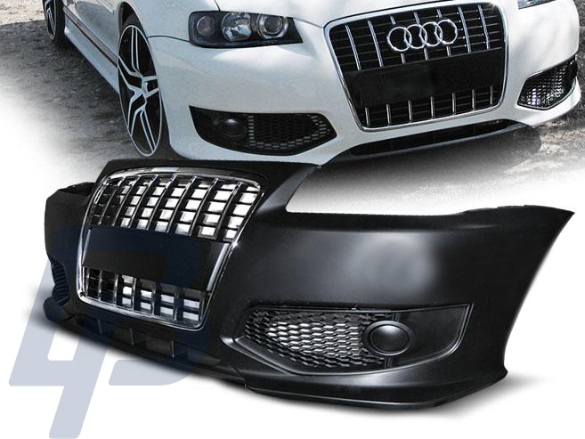 AUDI A3 96-03 S-LINE STYLE CHROME FRONT BUMPER - 2