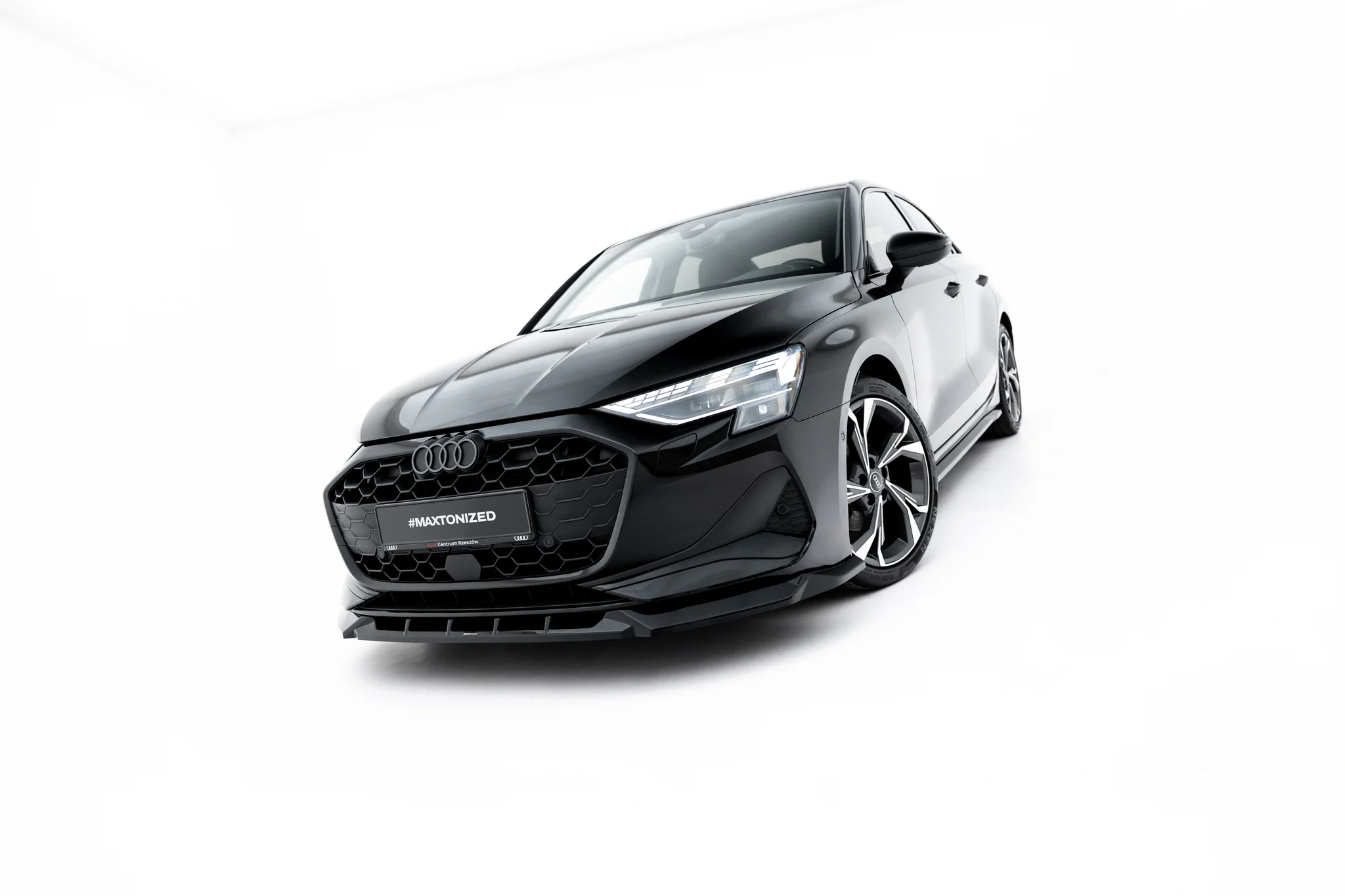FRONT SPLITTER V.1 SUITABLE FOR AUDI A3 SEDAN 8Y FACELIFT – MAXTON DESIGN - 3