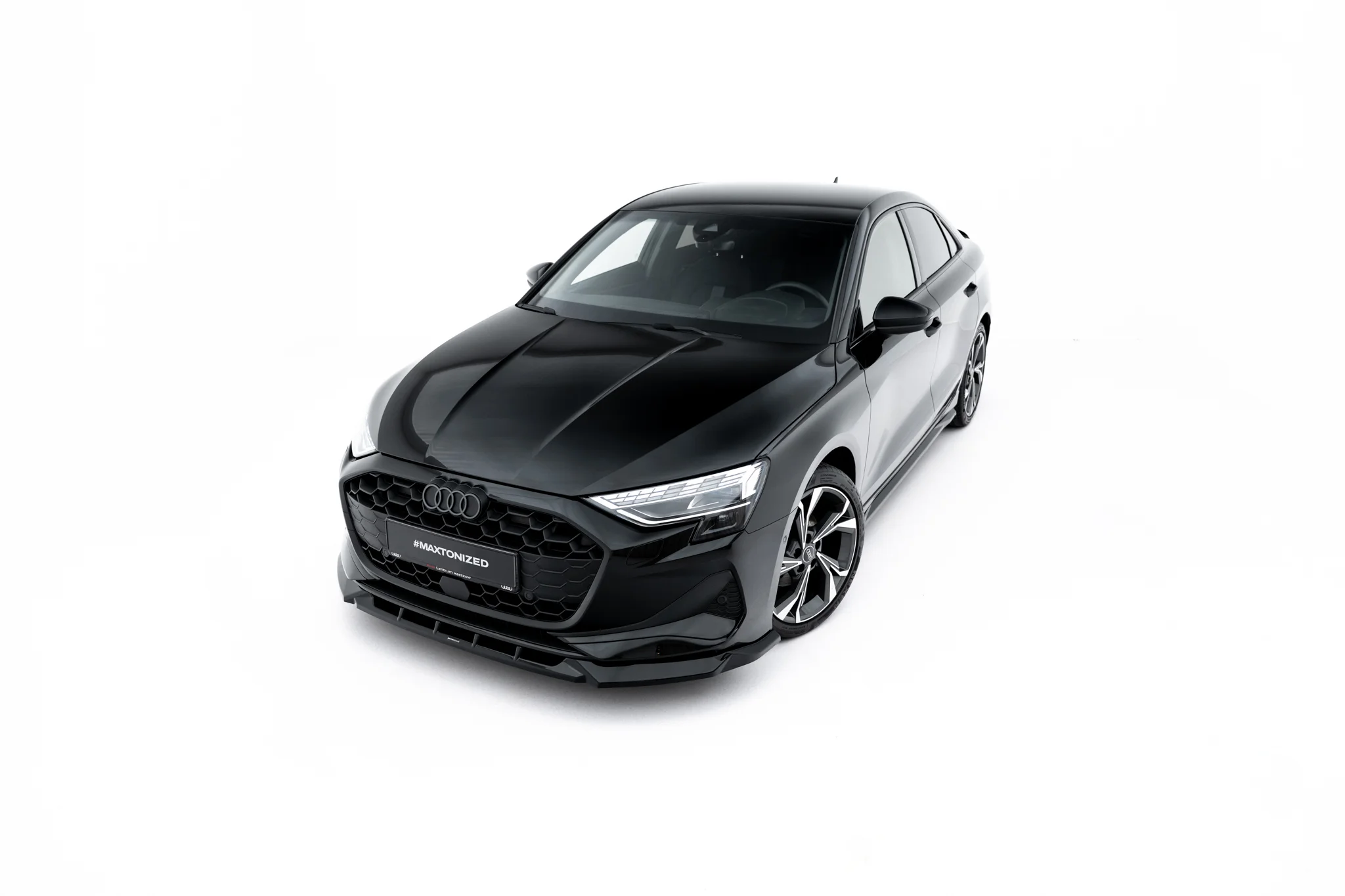 FRONT SPLITTER V.1 SUITABLE FOR AUDI A3 SEDAN 8Y FACELIFT – MAXTON DESIGN