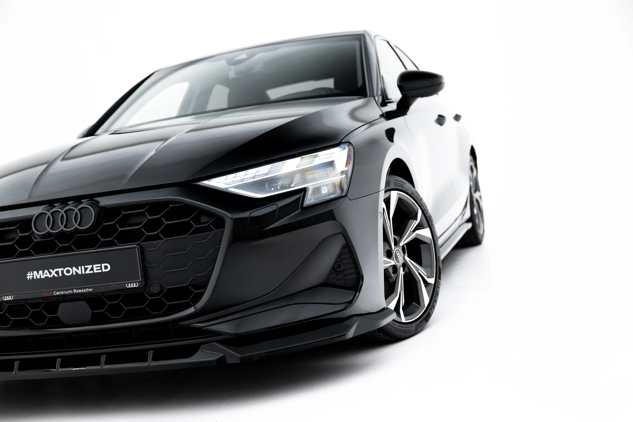 FRONT SPLITTER V.1 SUITABLE FOR AUDI A3 SEDAN 8Y FACELIFT – MAXTON DESIGN - 2