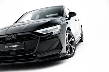 FRONT SPLITTER V.1 SUITABLE FOR AUDI A3 SEDAN 8Y FACELIFT – MAXTON DESIGN