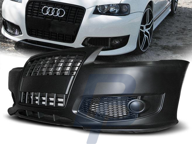 AUDI A3 96-03 S-LINE STYLE BLACK FRONT BUMPER - 2