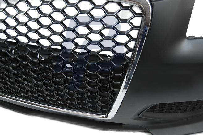 AUDI A3 06.05-04.08 RS STYLE CHROME BLACK FRONT BUMPER - 4