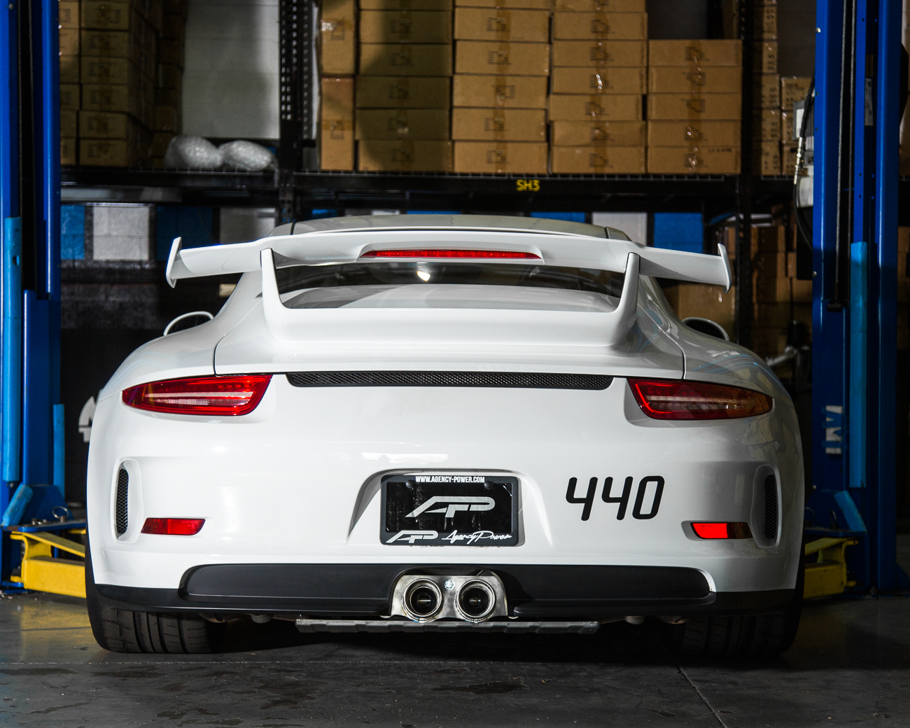 AGENCY POWER TITANIUM EXHAUST BRUSHED TIPS PORSCHE 991 GT3 GT3RS 14-16 - 2
