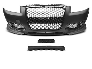 AUDI A3 06.05-04.08 RS STYLE  BLACK FRONT BUMPER