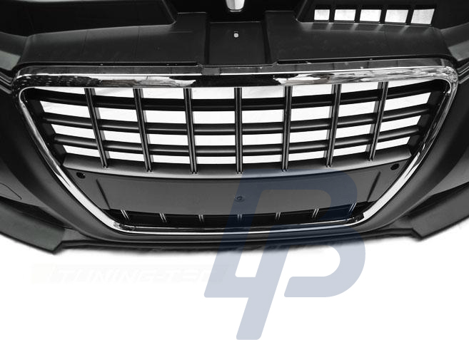 AUDI A3 08-12 S8 STYLE CHROME BLACK FRONT BUMPER - 5