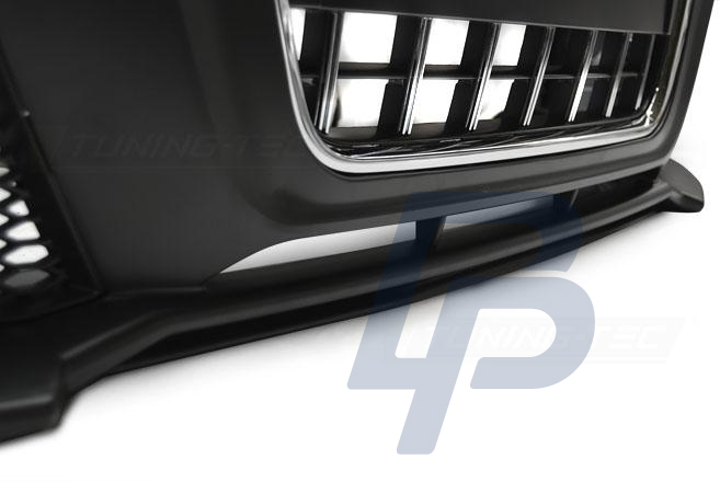 AUDI A3 08-12 S8 STYLE CHROME BLACK FRONT BUMPER - 6