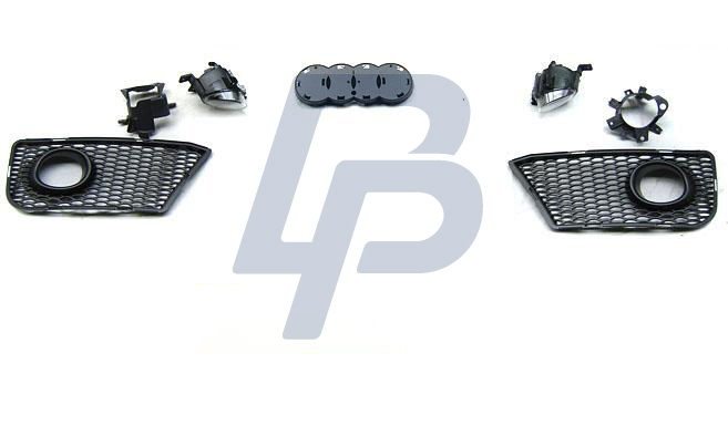 AUDI A3 08-12 S8 STYLE CHROME BLACK FRONT BUMPER - 3