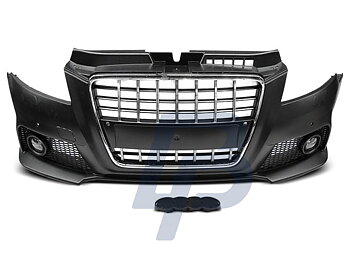 AUDI A3 08-12 S8 STYLE CHROME BLACK PDC FRONT BUMPER