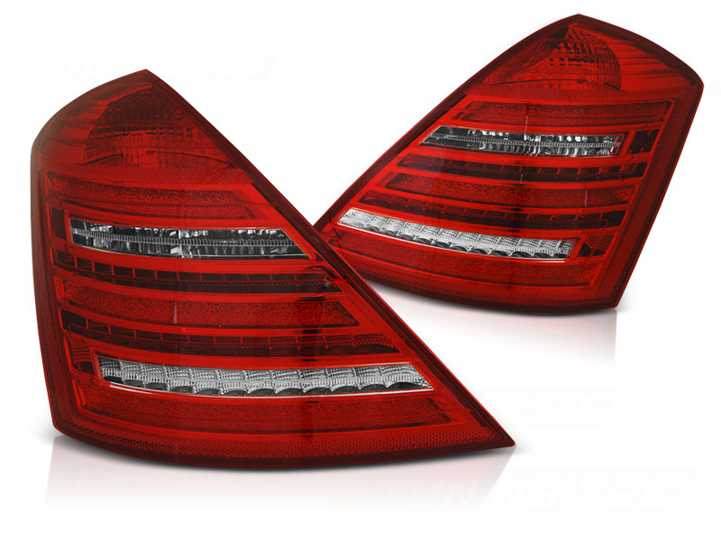 LED-BAKLYKTOR RÖD/VIT SEQ W222 LOOK TILL MERCEDES W221 S-KLASS 2005-2009