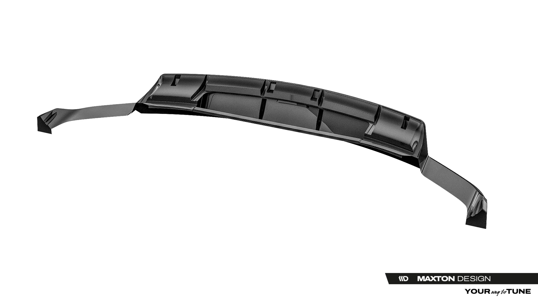 PREPREG CARBON FIBER REAR SPLITTER (WITH VERTICAL BARS) SUITABLE FOR LAMBORGHINI URUS MK 1 – MAXTON DESIGN - 6