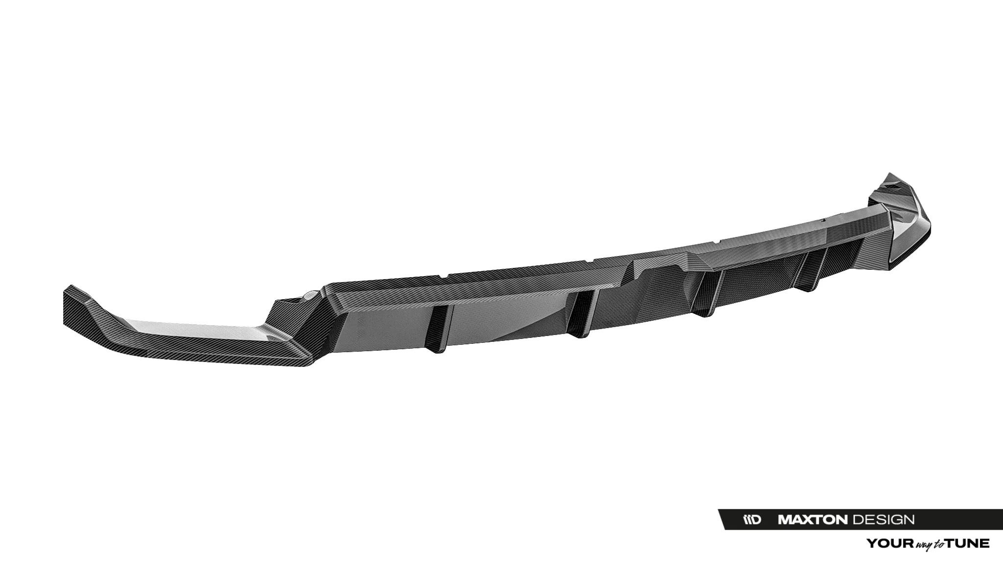 PREPREG CARBON FIBER REAR SPLITTER (WITH VERTICAL BARS) SUITABLE FOR LAMBORGHINI URUS MK 1 – MAXTON DESIGN - 5