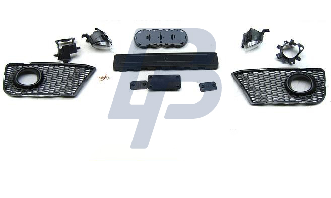 AUDI A3 08-12 RS STYLE BLACK PDC FRONT BUMPER - 3