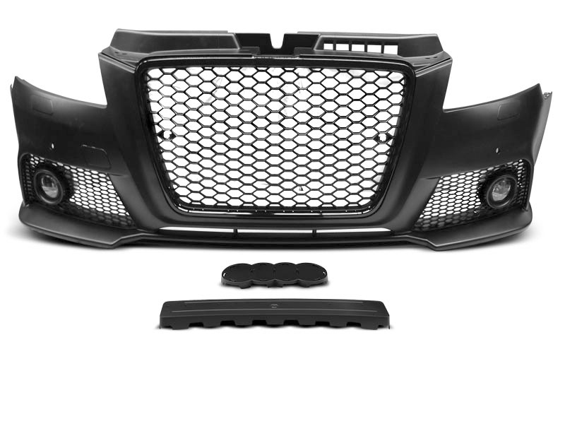 AUDI A3 08-12 RS STYLE BLACK PDC FRONT BUMPER