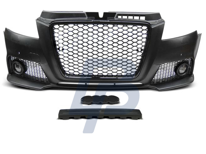 AUDI A3 08-12 RS STYLE BLACK PDC FRONT BUMPER - 2