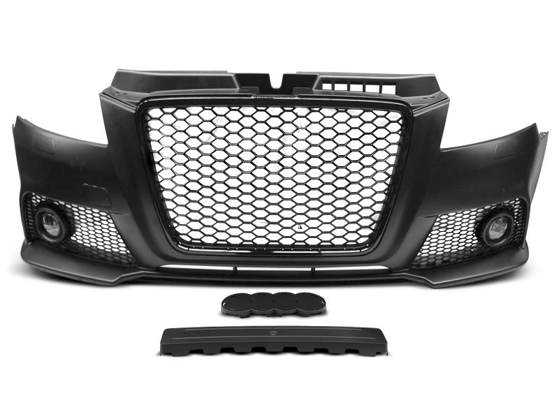 AUDI A3 08-12 RS STYLE BLACK FRONT BUMPER
