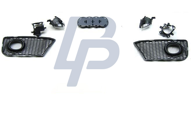 AUDI A3 08-12 S8 STYLE BLACK PDC FRONT BUMPER - 3
