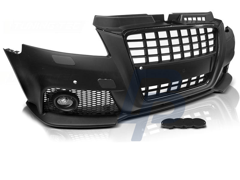 AUDI A3 08-12 S8 STYLE BLACK PDC FRONT BUMPER - 7