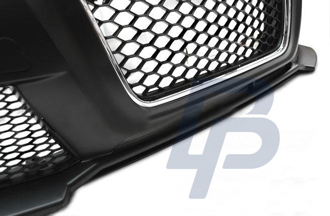 AUDI A3 08-12 RS STYLE CHROME BLACK FRONT BUMPER - 5